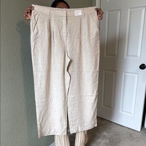 Abercrombie & Fitch Cream Wide Leg pants